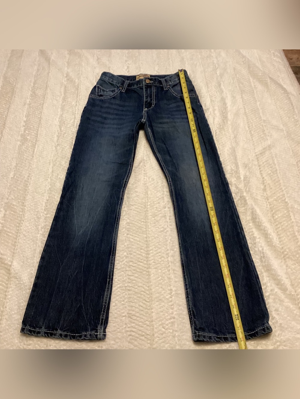 Boys Western Wrangler 20X 12 Slim Cowboy Boot Denim Jeans